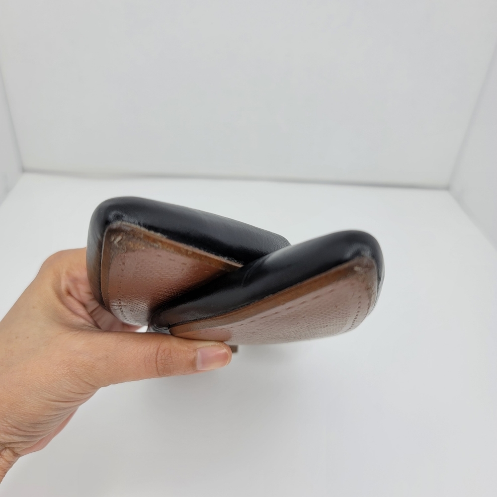 ZARA BLACK LEATHER FLAT POINTED TOE MULE SIZE 8 - Picture 8 of 8